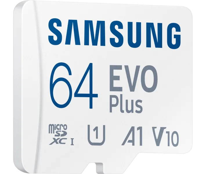 Карта памяти Samsung Evo Plus microSDXC 64GB UHS-I U1 V10 A1 + SD