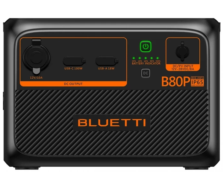 Фото - зарядную станцию Дополнительная батарея BLUETTI B80P /806 Втч/ LiFePO4/(расширительная батарея для AC60P, режим powerbank для EB55/EB70/AC180P) (PB931262)