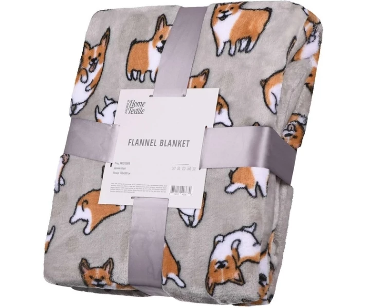Фото - плед Набор пледов Ardesto Flannel 160х200 см корги+бульдоги