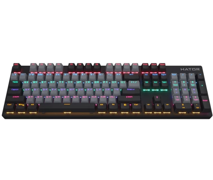 Фото - клавиатуру Клавиатура игровая механическая HATOR Starfall Rainbow Origin Red (HTK-608-BGB)