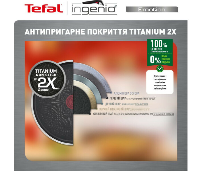 Фото - набор посуды Набор сковородок Tefal Ingenio Emotion, 3 предмета (L897S374)