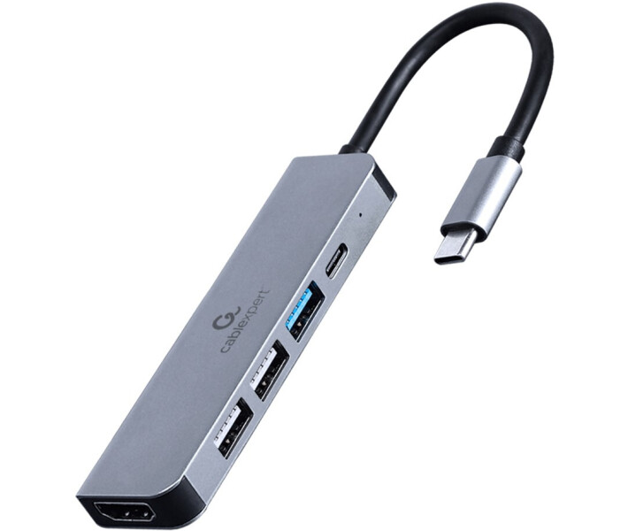 Фото - кардридер Док-станция Cablexpert USB-C Grey (A-CM-COMBO5-03)