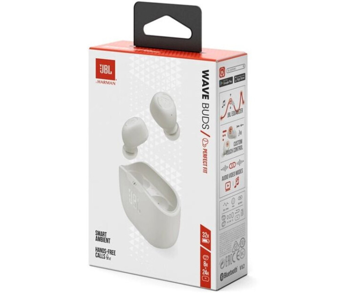 Фото - наушники Наушники JBL Wave Buds (JBLWBUDSWHT) White