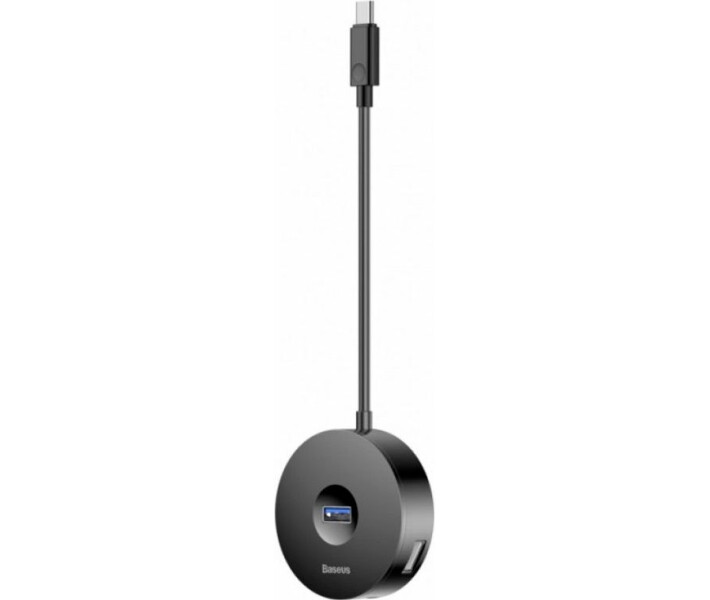 Фото - кардридер Переходник HUB Baseus Round Box Type-C to USB3.0+3USB 2.0 10cm (CAHUB-G01)черн