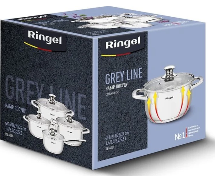 Фото - набор посуды Набор посуды Ringel Grey line 8 предметов (RG-6009)