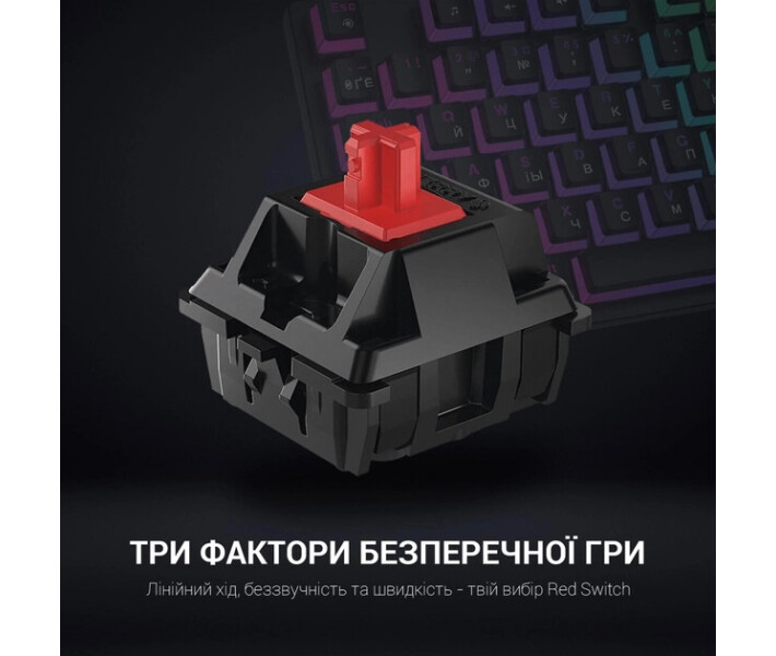 Фото - клавиатуру Клавиатура игровая механическая GamePro MK80R Red Switch RGB