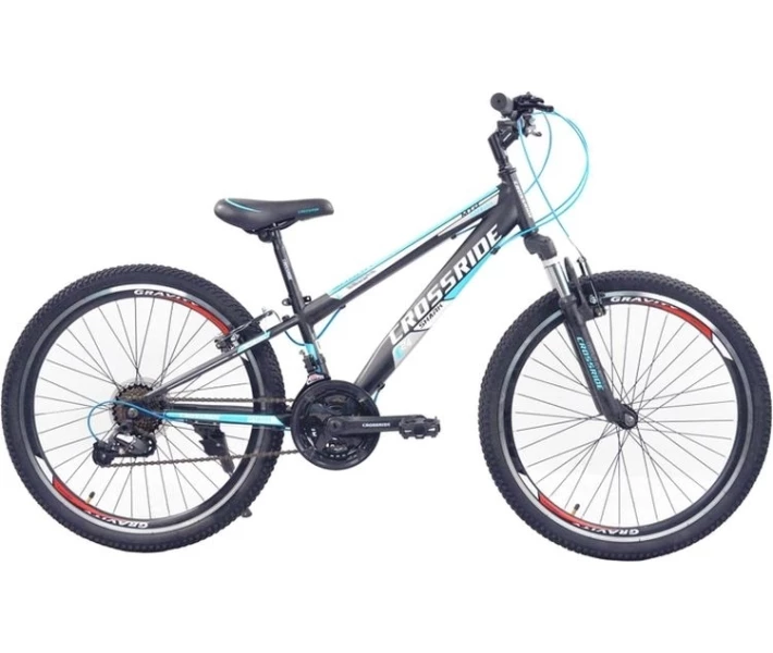 Фото - велосипед и аксессуар Велосипед CROSSRIDE 24 МТВ ST SHARK 11 голуб (01731-110-С)