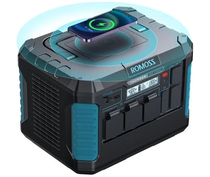 Фото - зарядную станцию Зарядная станция Romoss RS1500 / 1328 Вт/ч /1500 Вт (пиковая 3000 Вт) (RS1500-2B2-G153H)