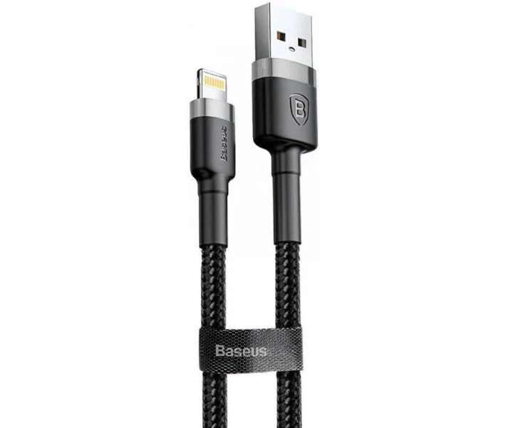 Фото - адаптер и кабель Кабель синхронизации данных Baseus Cafule USB-Lightning 2m Grey-Black (CALKLF-CG1)