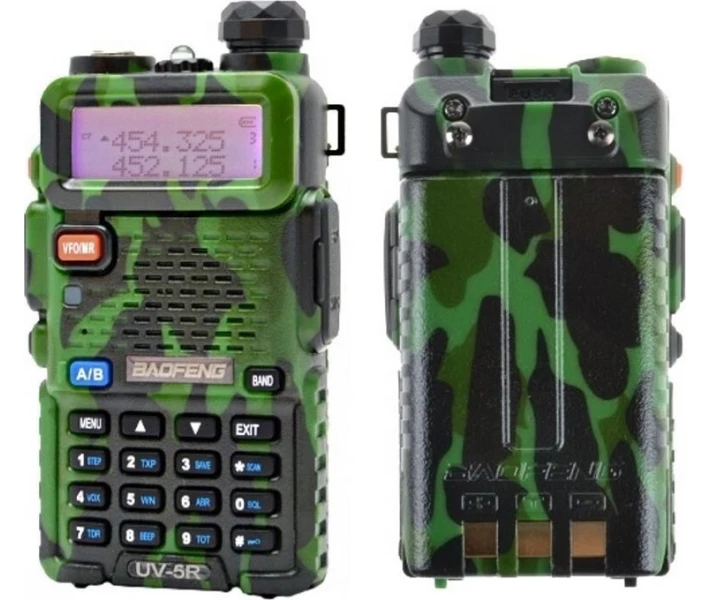 Фото - радиостанцию Рация Baofeng UV-5R CAMO + Гарнитура Baofeng c кнопкой РТТ (Гр6501)