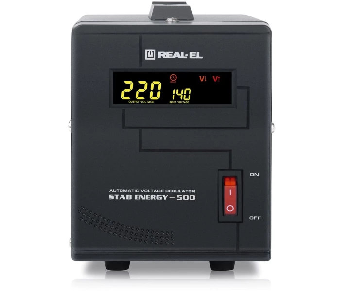 Фото - стабилизатор напряжения Стабилизатор REAL-EL Stab Energy-500 Black