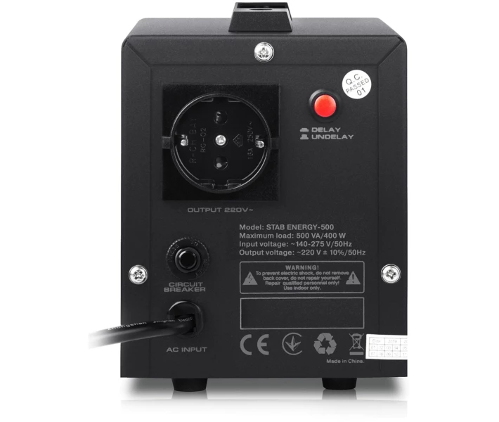 Фото - стабилизатор напряжения Стабилизатор REAL-EL Stab Energy-500 Black