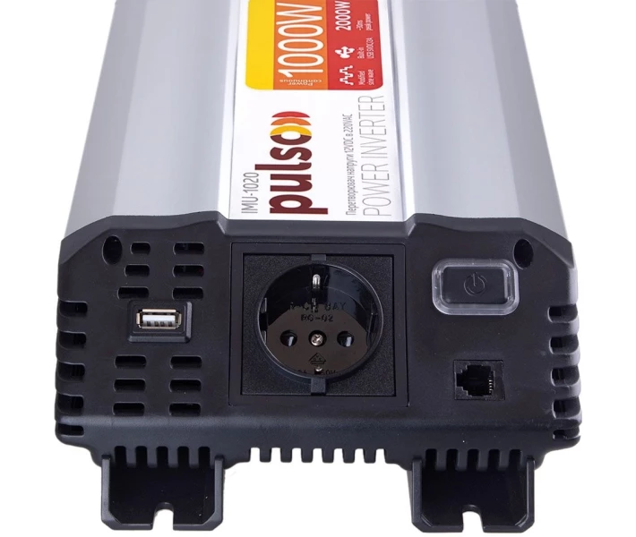 Фото - автомобильный инвертор Преобразователь напряжения PULSO/IMU-1020/12V-220V/1000W/USB-5VDC2.0A/мод.волна/клеммы (IMU-1020)