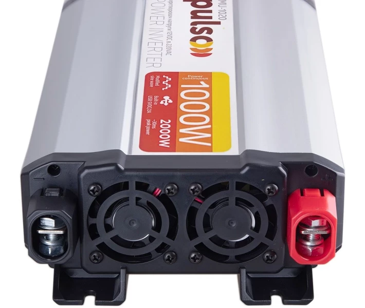 Фото - автомобильный инвертор Преобразователь напряжения PULSO/IMU-1020/12V-220V/1000W/USB-5VDC2.0A/мод.волна/клеммы (IMU-1020)