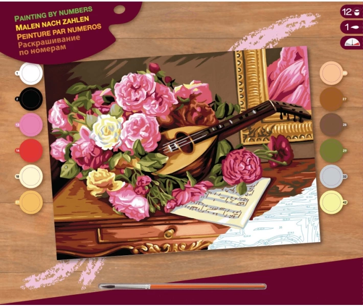 Фото - картину по номерам Набор для творчества Sequin Art PAINTING BY NUMBERS SENIOR Romantic Bouquet (SA1037)