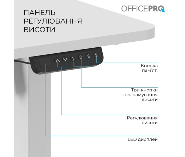 Фото - стол ПК Компьютерный стол Officepro ODE1260W White (ODE1260W)
