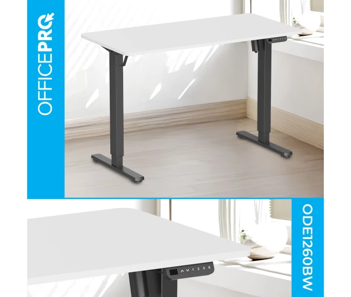 Фото - стол ПК Компьютерный стол Officepro ODE1260WB White/Black (ODE1260WB)