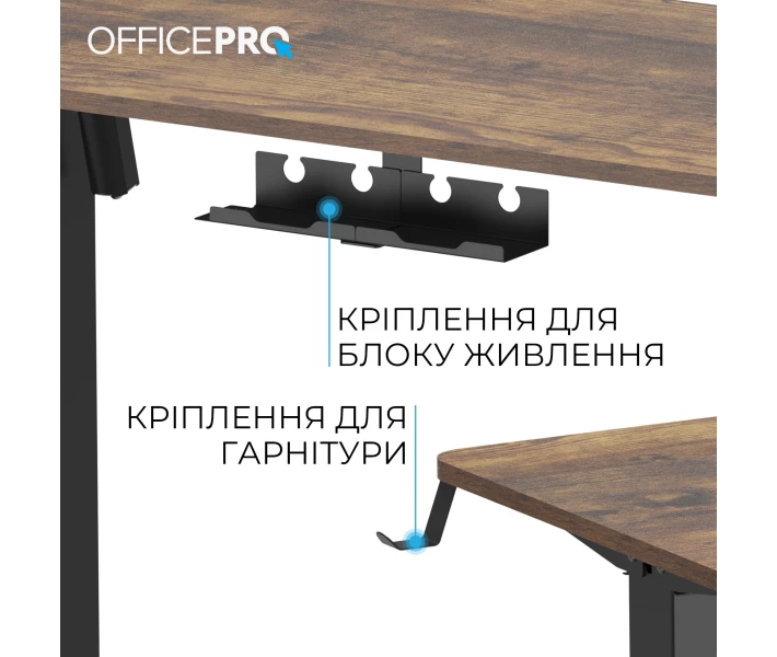 Фото - стол ПК Компьютерный стол Officepro ODE1260DW Dark Wood/Black (ODE1260DW)