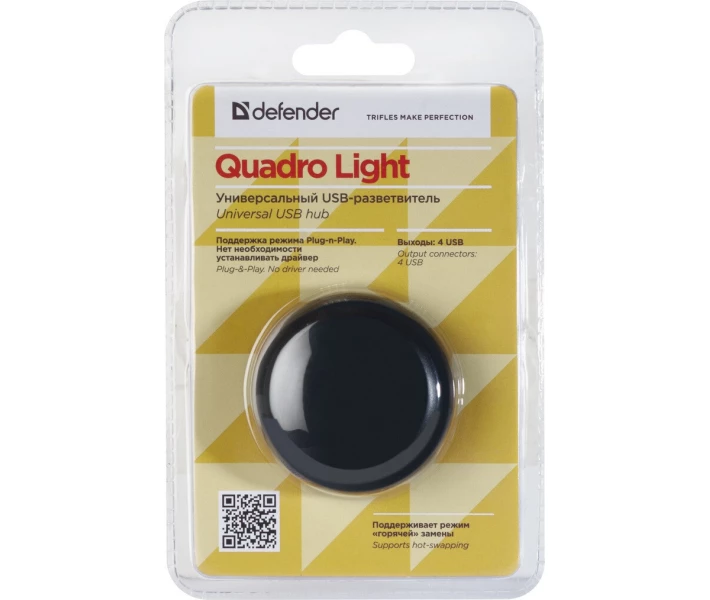 Фото - кардридер Defender Quadro Light USB2.0 (83201) (4 порта)