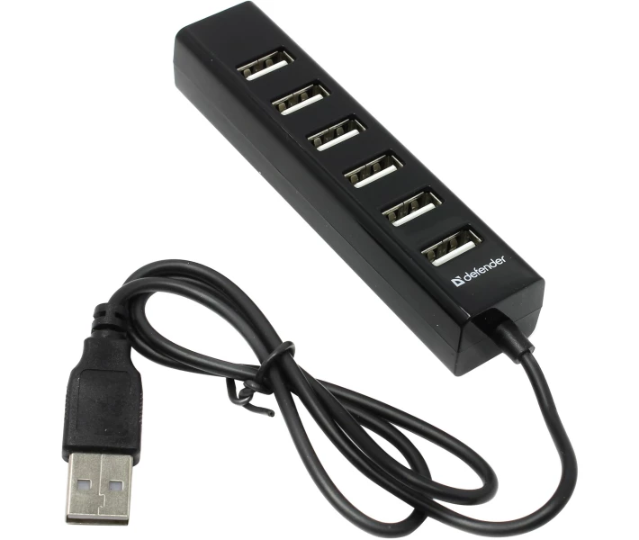Фото - кардридер Defender Quadro Swift USB2.0 (83203) (7 портов)
