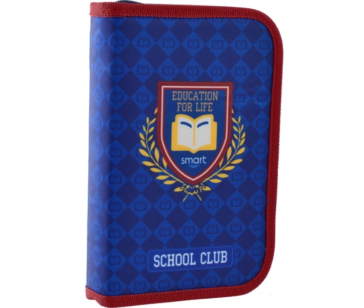 Фото - школьный пенал Пенал твердый Smart одинарный с двумя клапанами HP-04 "School Club" (532093)
