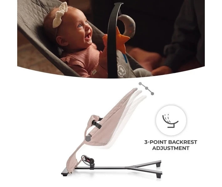 Фото - шезлонг-качалку для новорожденных Шезлонг-качалка Kinderkraft Mimi Beige (KBMIMI00BEG0000) (00-00305192)