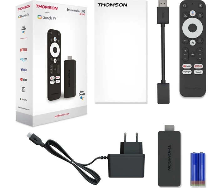Фото - приставку Smart TV Медиаплеер Thomson Streaming Stick 4K UHD 140G