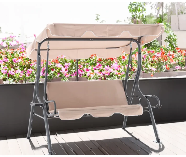 Фото - садовую качелю Садовые качели GardenLine VIP 170*110*153см Beige
