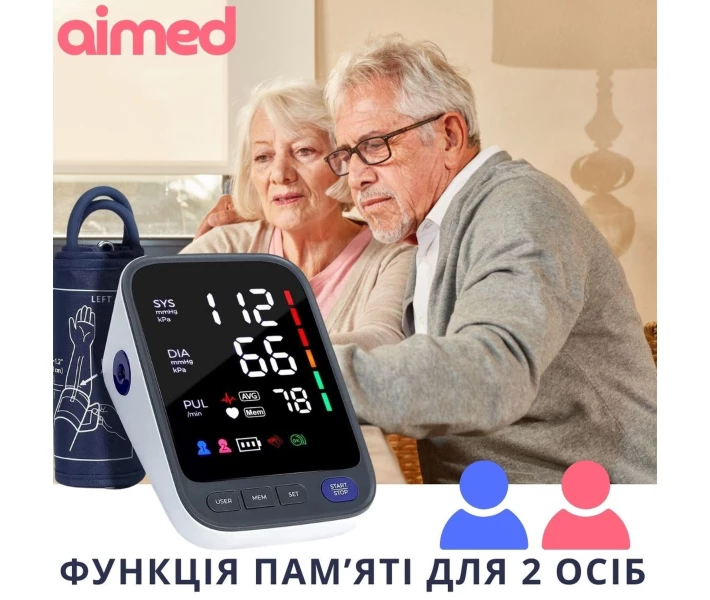 Фото - тонометр Тонометр автоматический AIMED Blood Pressure Pro цвет черный