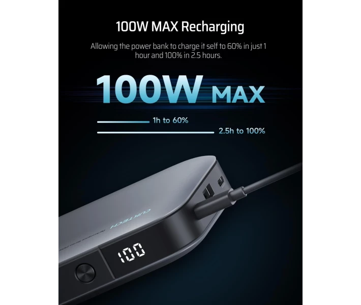 Фото - power bank Power Bank CUKTECH PB250 25000mAh 210W серый