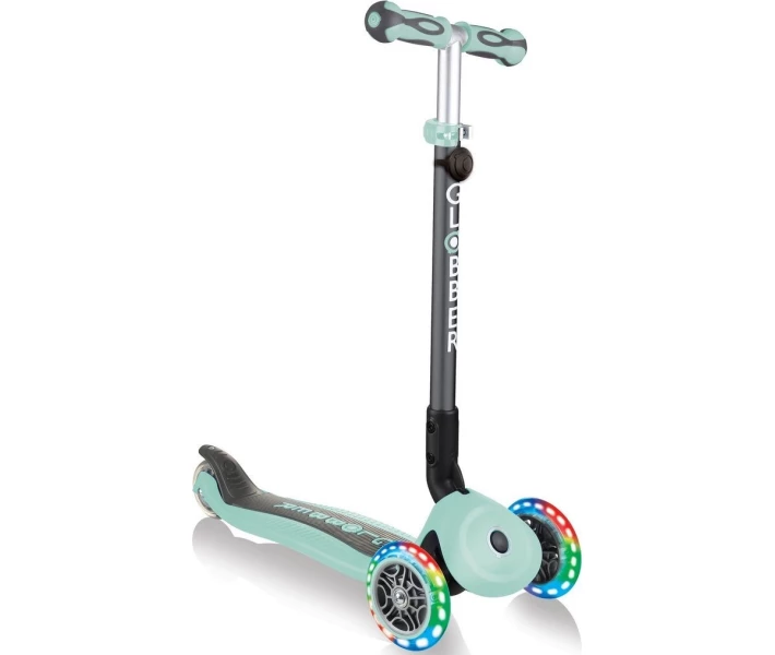 Фото - самоката Самокат GLOBBER серии GO UP DELUXE LIGHTS 5в1 мятный, светящиеся колеса 20/50кг (646-206)