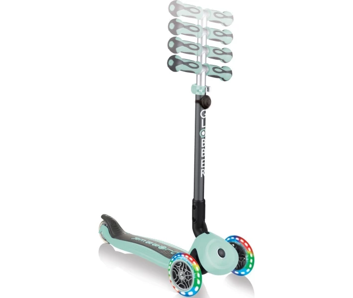 Фото - самоката Самокат GLOBBER серии GO UP DELUXE LIGHTS 5в1 мятный, светящиеся колеса 20/50кг (646-206)