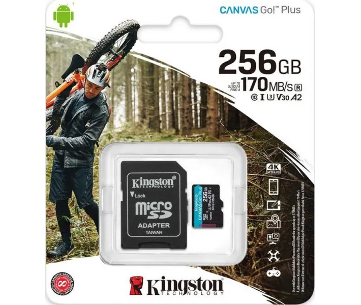 Карта памяти Kingston MicroSDXC 256GB Canvas Go! Plus Class 10 UHS