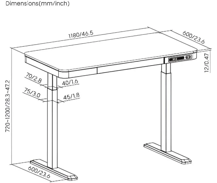 Фото - стол ПК Компьютерный стол 2E СЕ218B-MOTORIZED Black с регулировкой высоты