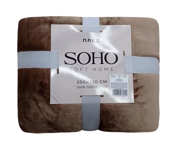 Фото - плед Плед SOHO 200*230 см Plush Brown 6996539
