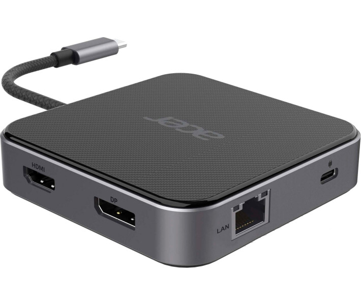Фото - кардридер Док-станция Acer 7 in 1, 8K, HDMI, DP, 2xUSB3.2, USB-C, RJ45, 3.5mm AP (HP.DSCAB.013)