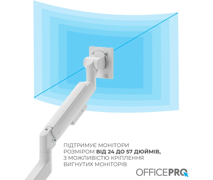 Фото - кронштейн для телевизора Настольный крепеж для монитора OfficePro MA851W Белый
