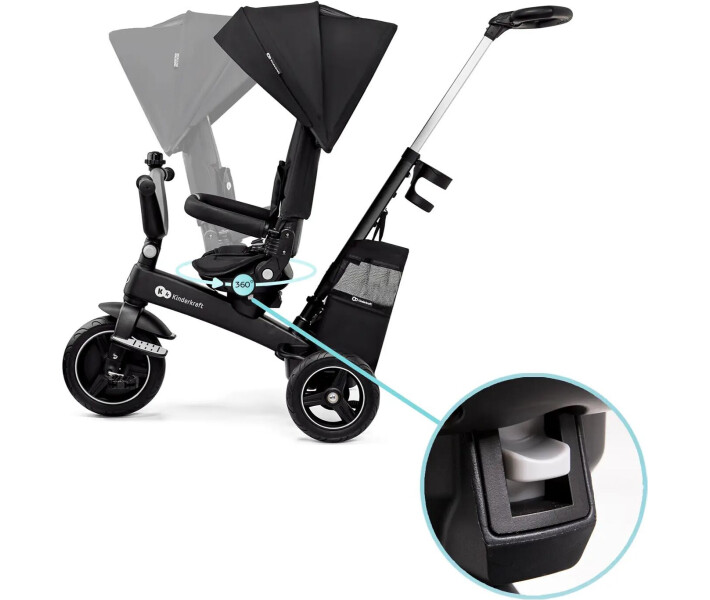 Фото - велосипед и аксессуар Трехколесный велосипед Kinderkraft Easytwist Black (KREASY00BLK0000)