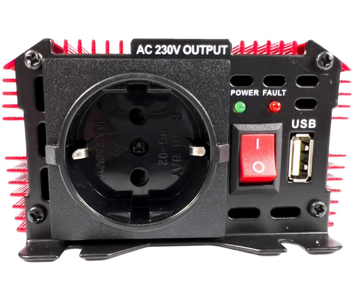 Фото - автомобильный инвертор Автомобильный инвертор напряжения DC 12V - AC 230V 600W "POWER-600"
