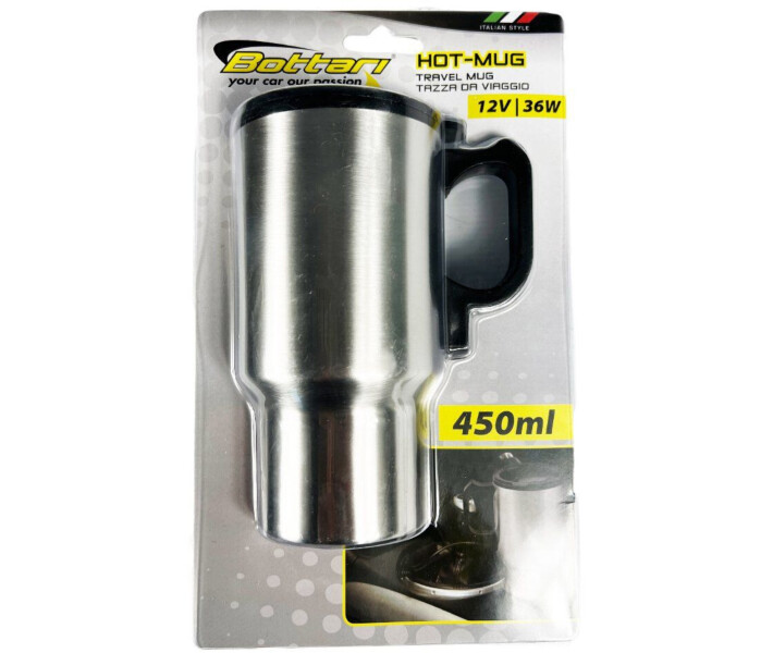 Фото - термоса Термочашка 450 мл с подогревом 12 V автомобильная "HOT-MUG"