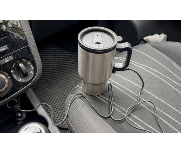Фото - термоса Термочашка 450 мл с подогревом 12 V автомобильная "HOT-MUG"