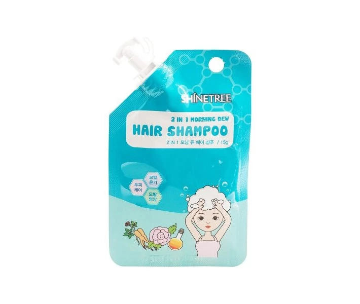 Фото - корейскую шампунь Шампунь для волос 2 в 1 Shinetree Morning Dew Hair Shampoo, 15 г