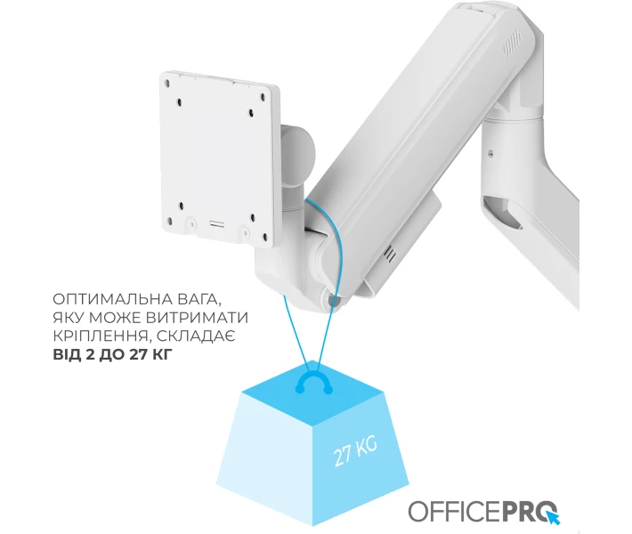 Фото - кронштейн для телевизора Настольный крепеж для монитора OfficePro MA851W Белый