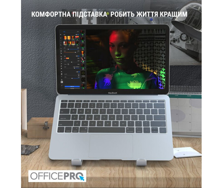 Фото - стол и подставку для ноутбука Подставка для ноутбука OfficePro LS320G Grey