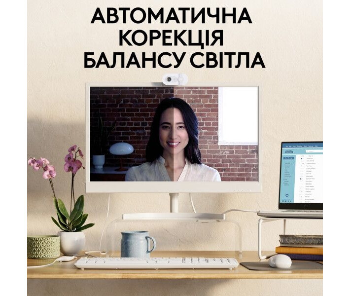 Фото - web-камеру Веб-камера Logitech Brio 100 Full HD Webcam (960-001617) White
