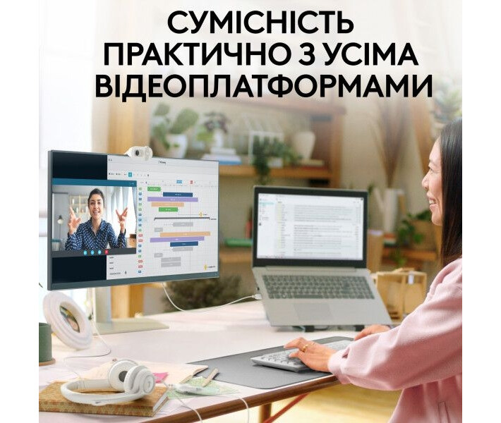 Фото - web-камеру Веб-камера Logitech Brio 100 Full HD Webcam (960-001617) White