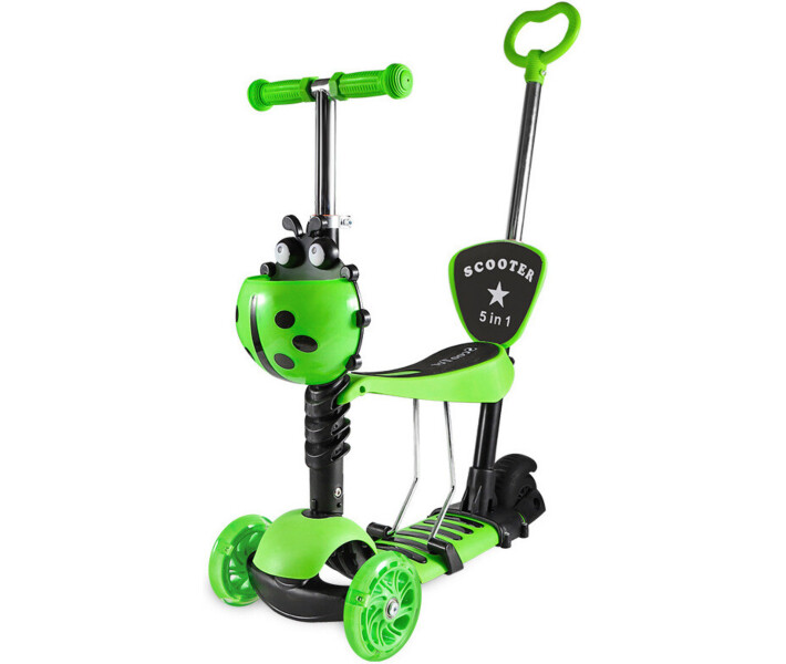 Фото - самоката Детский 3-х колесный самокат Scooter 5 в 1 FYS-2864 Green
