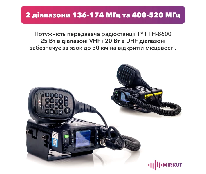 Фото - радиостанцию Автомобильная радиостанция TYT TH-8600 waterproof