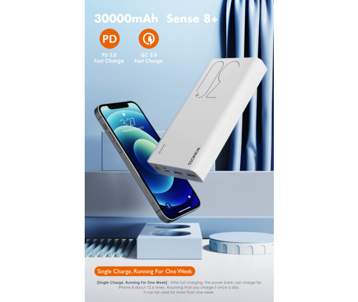 Фото - power bank Power Bank Romoss 30000mah Sense8+ (PHP30-401-02) белый