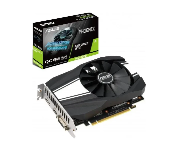 Фото - видеокарту Видеокарта GeForce GTX 1660 Super 6Gb GDDR6 Asus Phoenix OC (PH-GTX1660S-O6G) Refurbished